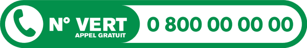 Illustration montrant l’importance des numéros gratuits pour les services client, avec un téléphone affichant un numéro vert et une cliente satisfaite